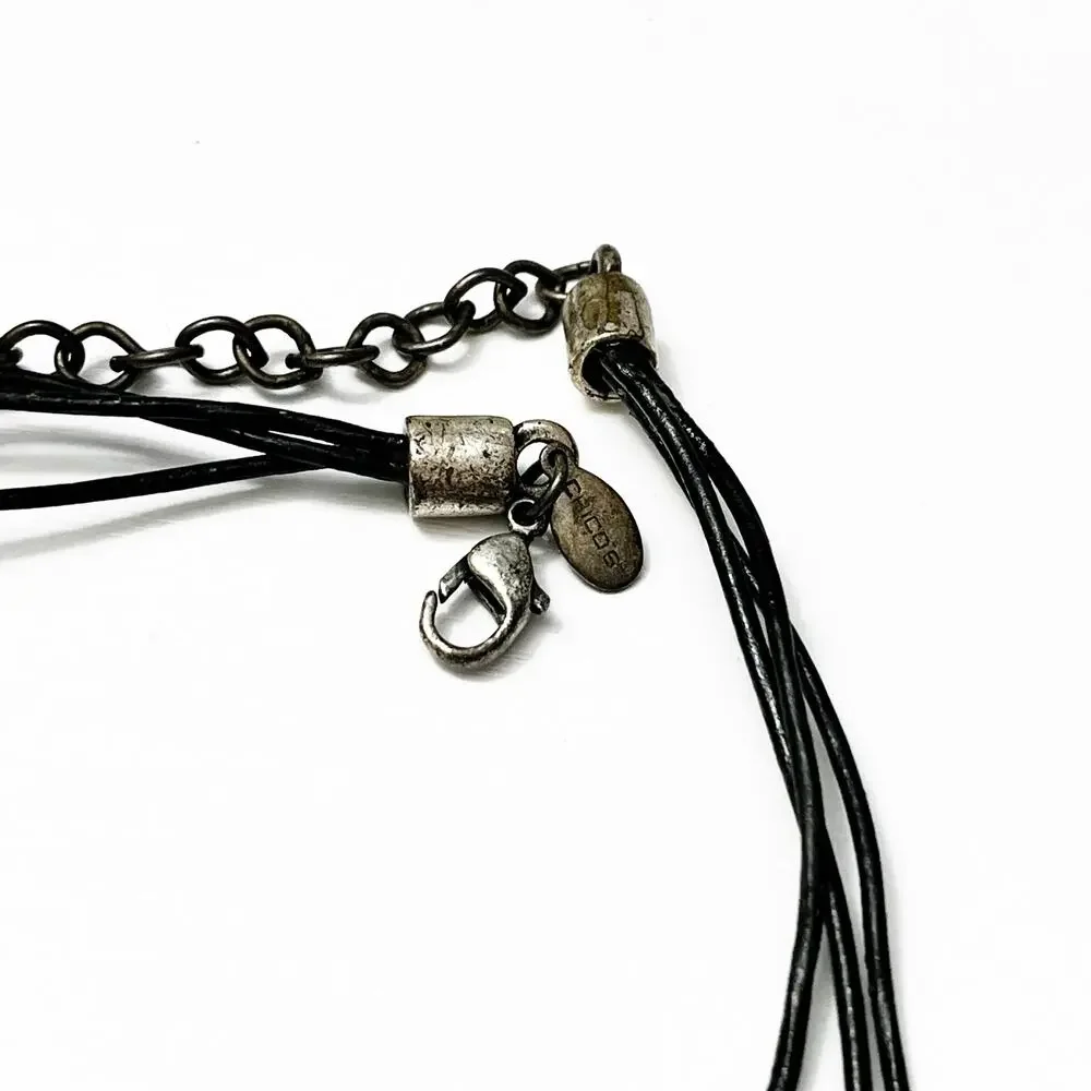 Chico’s Vintage Enamel & Crystal Pendant Necklace